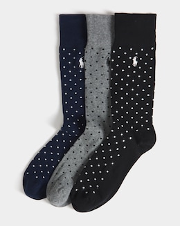 Polo Ralph Lauren 3 Pack Dot Crew Sock - Navy