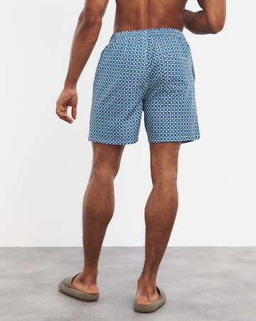 Geo Print Swim Shorts Long
