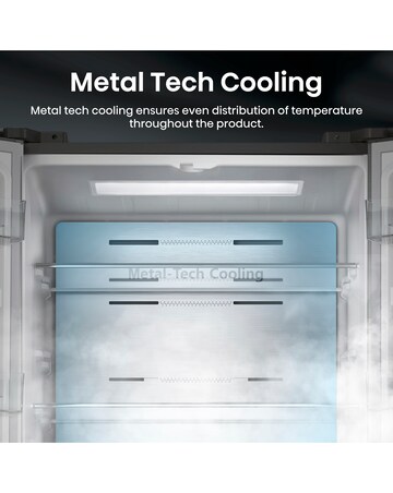 Hisense PureFlat RF632N4AIE1 Total No Frost American Fridge Freezer Silver