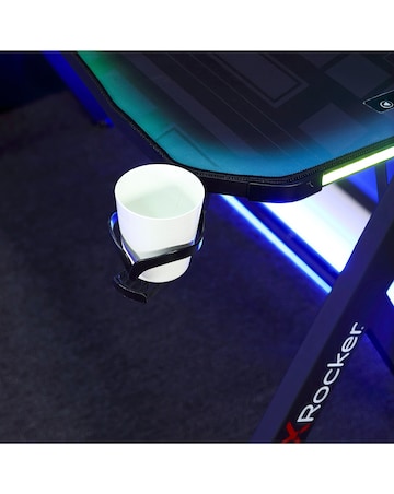 X Rocker Lumio XL Gaming Desk with 3 Sided App-Controlled LED Lighting
