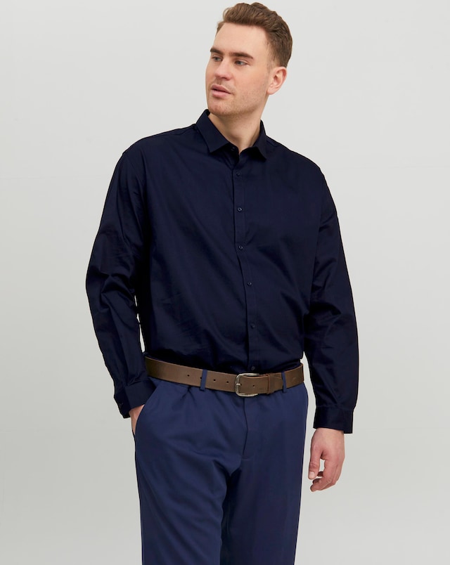 JACK & JONES Cardiff Long Sleeve Shirt - Navy Blazer