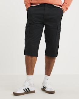 3/4 Length Twill Cargo Short