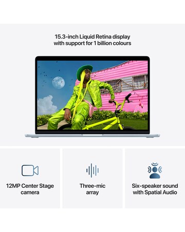 Apple MacBook Air (M5, 2026) 15in 10-core CPU 10-core GPU 16GB 1TB - Sky Blue