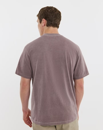 Garment Dyed Relaxed Fit T-Shirt- Purple
