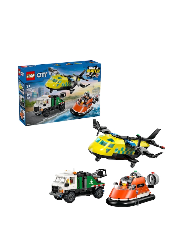 LEGO City Airplane, Service Truck & Hovercraft Rem 60505
