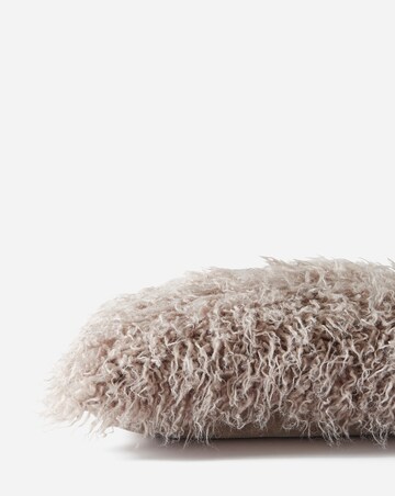 Mongolian Faux Fur Cushion - Mink