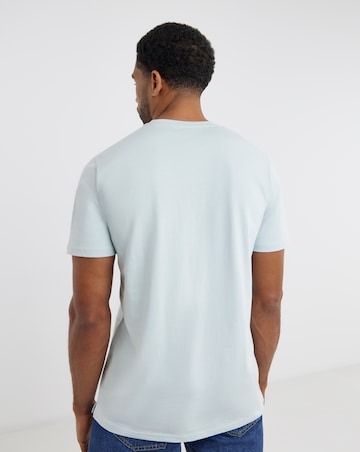 Pure Cotton Grandad T-Shirt Long- Light Blue