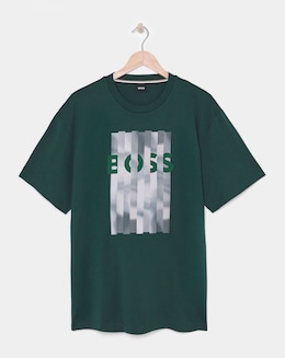 BOSS Short Sleeve Green Graphic Logo T-Shirt