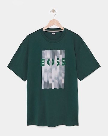 BOSS Short Sleeve Green Graphic Logo T-Shirt