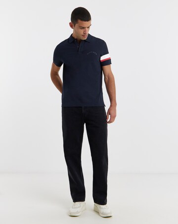 Tommy Hilfiger Short Sleeve Tape Polo - Navy