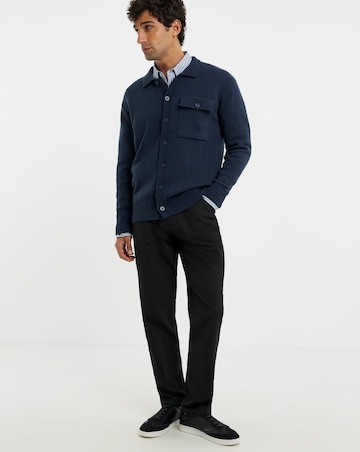 Wool Mix Button Through Knitted Shirt