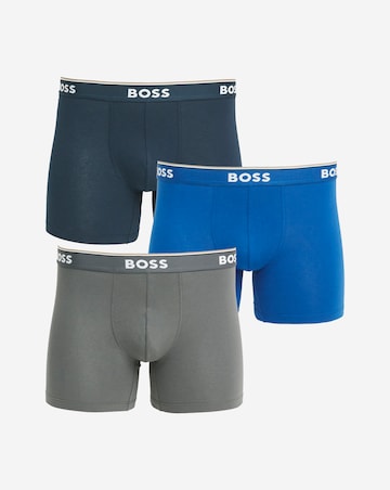BOSS 3 Pack Power Boxer Brief - Blue