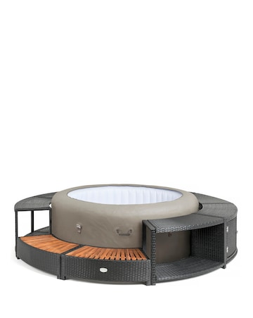 Lay-Z-Spa 180cm Round Rattan Hot Tub Surround
