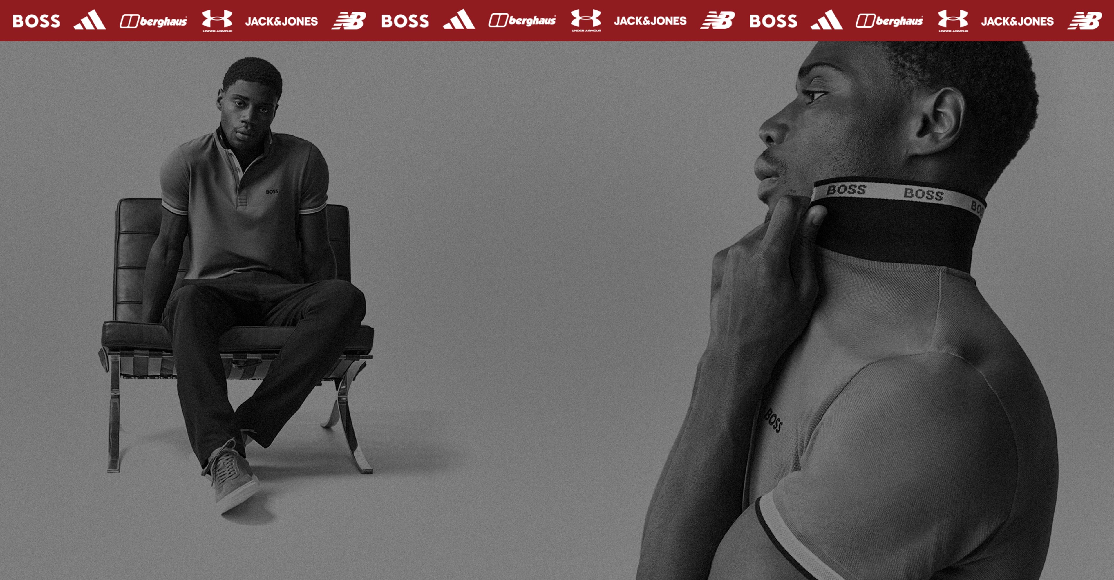 The Big Brand Event up to 50% off* Model wears BOSS Short Sleeve Paddy Polo