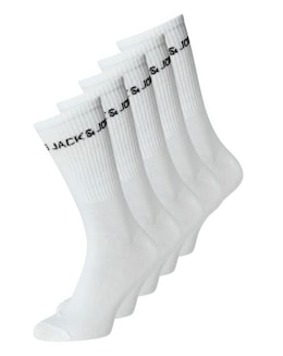 Jack & Jones Tennis Sock 5 Pack - White