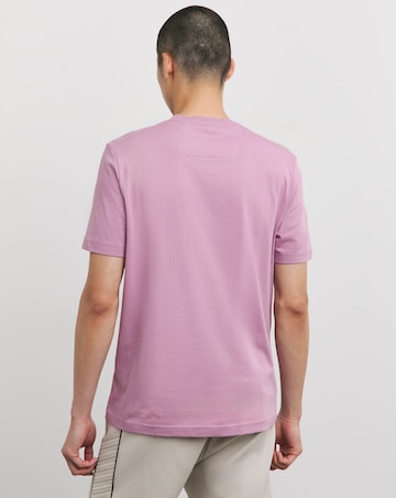 BOSS Short Sleeve Large Logo Purple T- Shirt