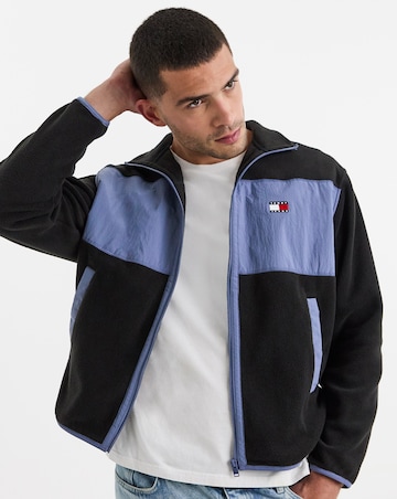 Tommy Jeans Colourblock Polar Fleece - Black