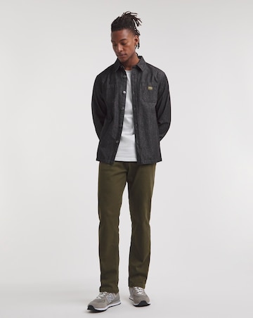Khaki Straight Stretch Gabardine Jeans