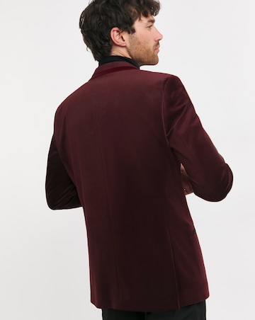 Velvet Satin Lapel Blazer Regular