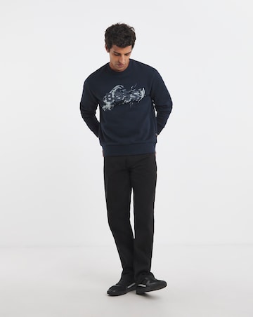 BOSS Logo Crew Sweatshirt - Navy