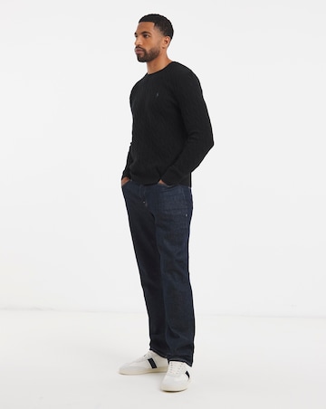 Polo Ralph Lauren Wool Cashmere Mix Cable Jumper - Black