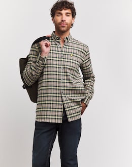 Lyle &amp; Scott Long Sleeve Flannel Checked Shirt