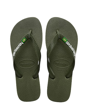 Havaianas Basil Logo Flip Flops - Green