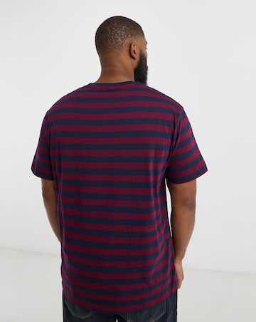 Polo Ralph Lauren Short Sleeve Stripe T-Shirt - Wine/Navy