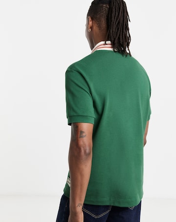 Lacoste Short Sleeve Contrast Collar Polo - Green