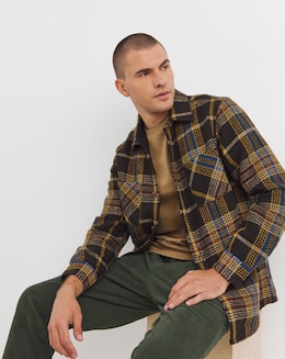 Double Pocket Check Overshirt