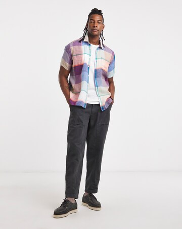 Barbour Bridford Short Sleeve Short Sleeve Checked Summer Fit Shirt - Mint Blue