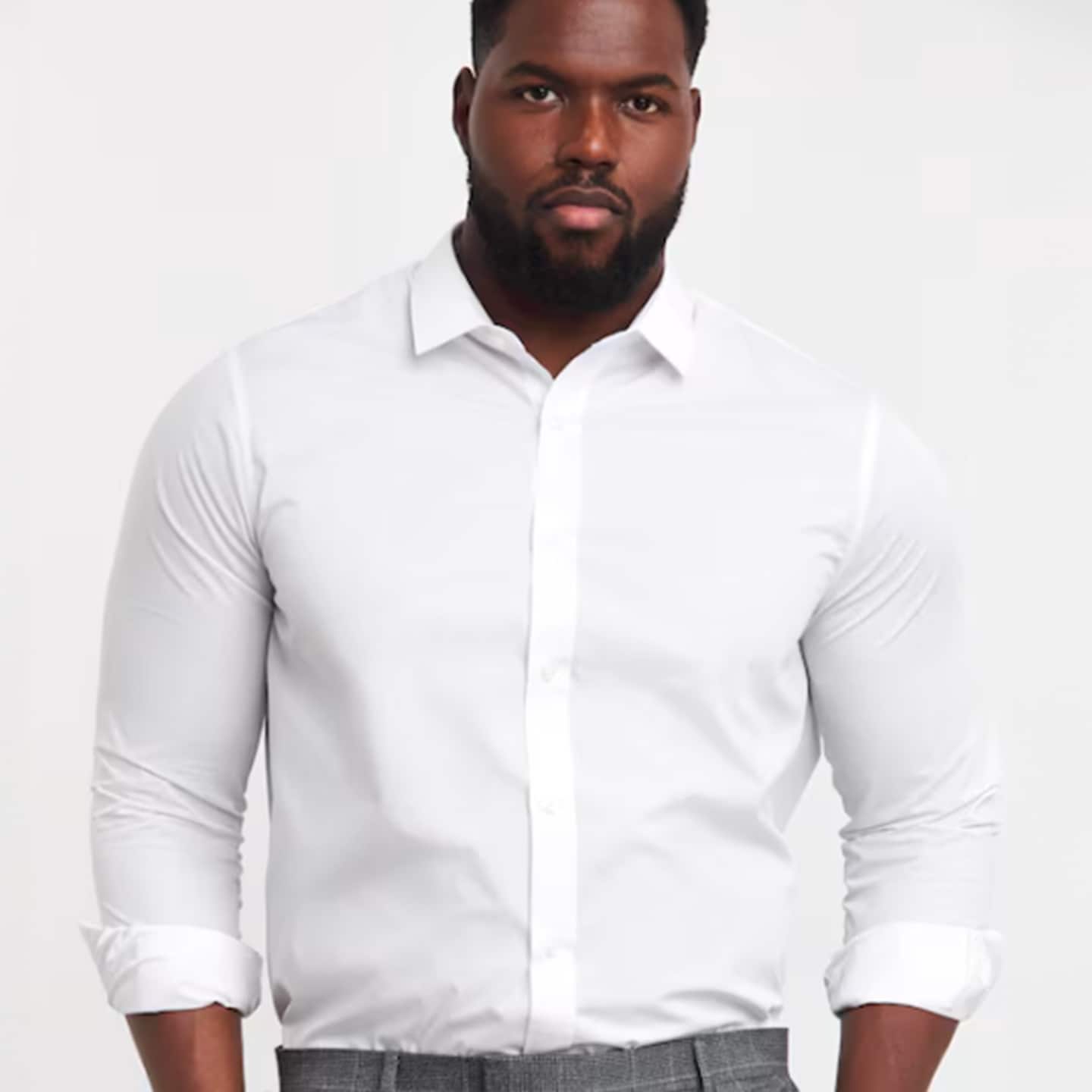 Model wears Long Sleeve Formal Shirt