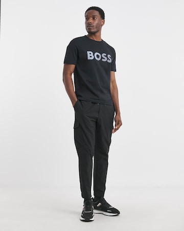 BOSS Short Sleeve Tape Logo T-Shirt - Dark Blue