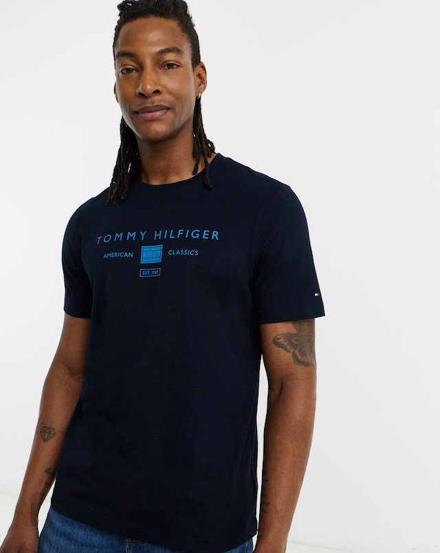 Tommy Hilfiger Short Sleeve Logo T-Shirt - Navy
