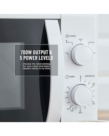 Swan SM4420WHT 20L White Manual Microwave