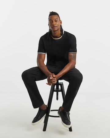 BOSS Tipped Crew Neck Black T-shirt