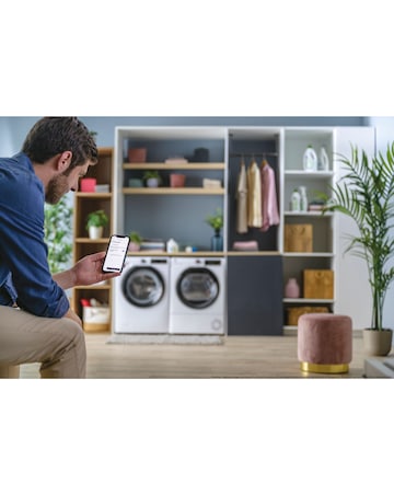 Hoover H-Dry 350 HRE H9N2TBE-80 9kg Heat Pump Dryer - White + Installation