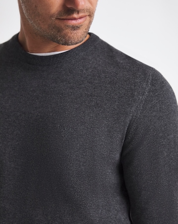 Barbour Pima Cotton Crew Neck Sweater - Charcoal