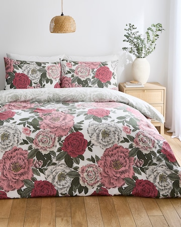 Florence Floral Cotton Blend Reversible Duvet Cover Set
