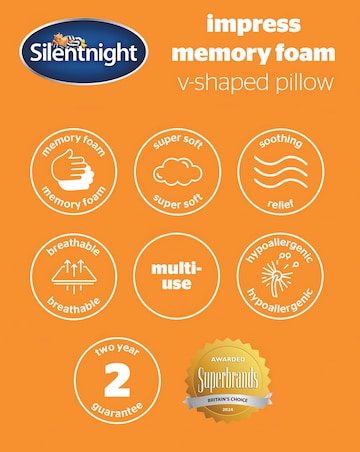 Silentnight Impress Memory Foam V-shaped Pillow