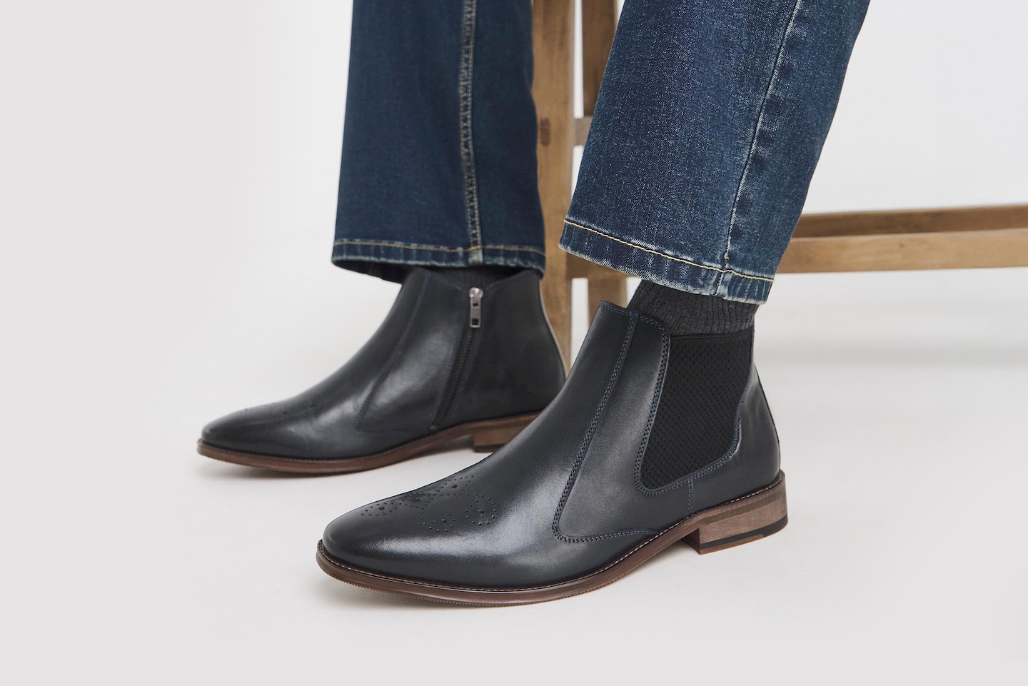 Joe Browns Leather Chelsea Wide Fit Boot pictured