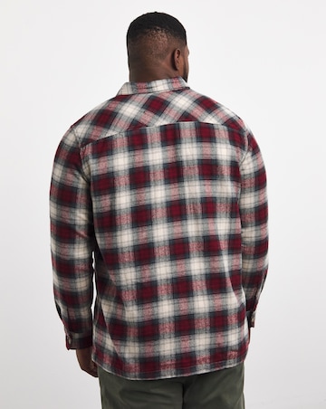 Long Sleeve Double Pocket Check Overshirt