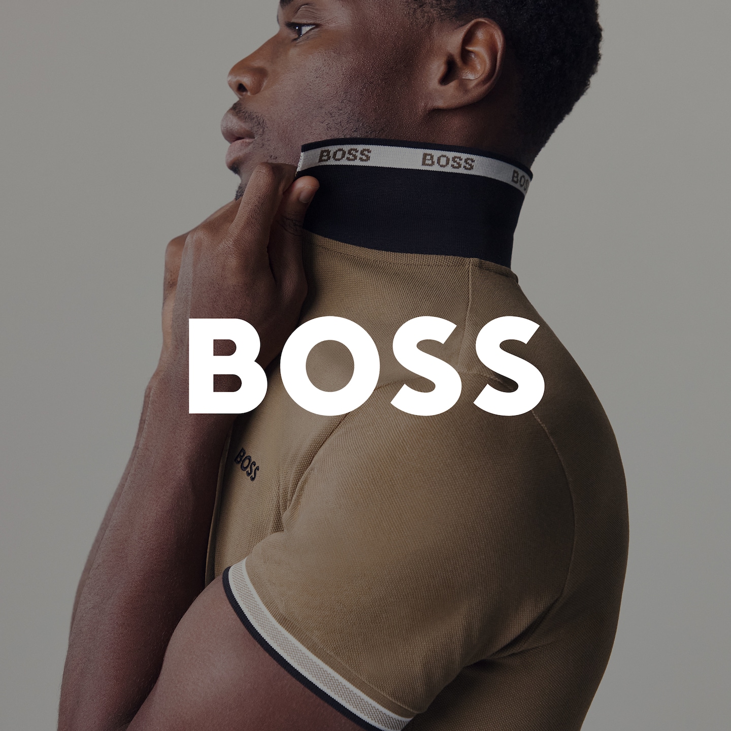 BOSS. Model wears BOSS Short Sleeve Classic Paddy Polo.