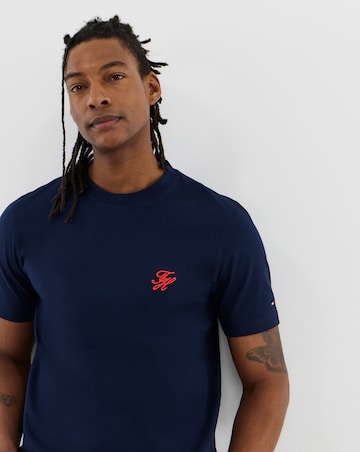 Tommy Hilfiger Short Sleeve Script T-Shirt - Navy