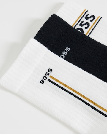 BOSS 3 Pack Sports Sock - Black/White