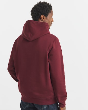 Tommy Jeans Linear Contrast Logo Hoodie - Wine