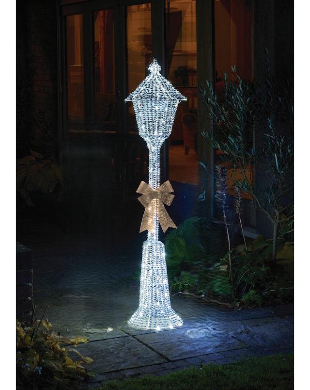 New In - GlitterTwist Silver Lamp Post 150cm LV