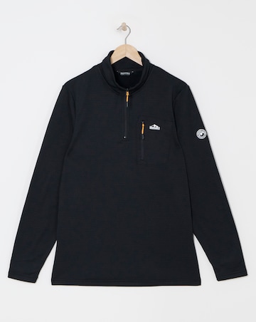 Snowdonia Overhead Black Grid Fleece