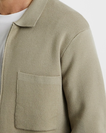Folio Knitted Zip Through Shirt