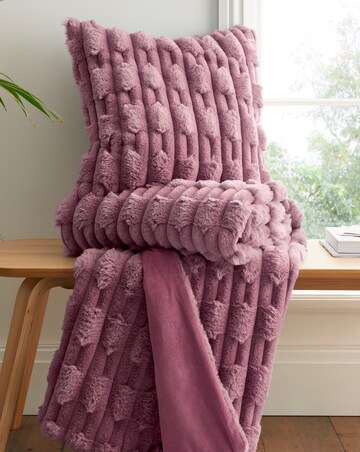 Bianca Carved Faux Fur Throw